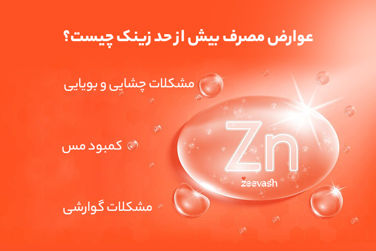 عوارض مصرف بیش از حد زینک چیست؟